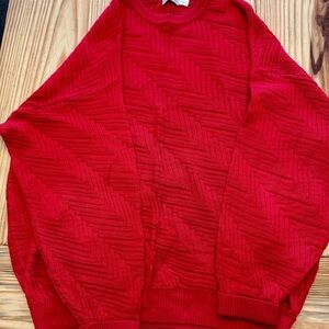 Classic Red Crewneck Sweater for Men